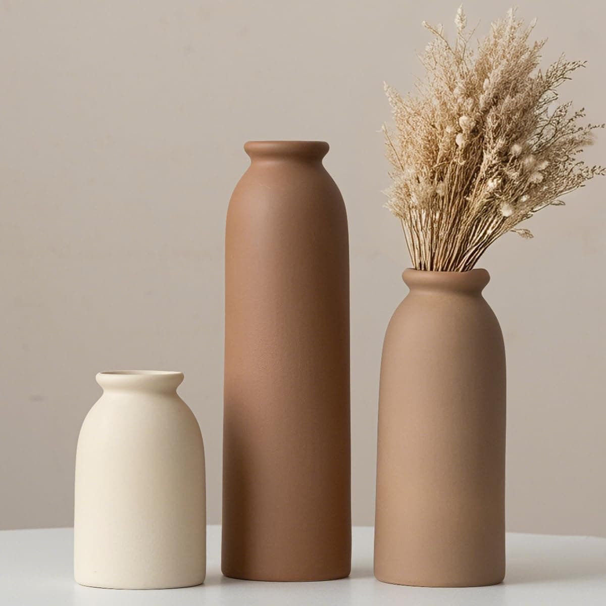 Set de 3 vases en céramique